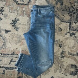 Size 12 mid rise denim leggings cropped Mossimo brand